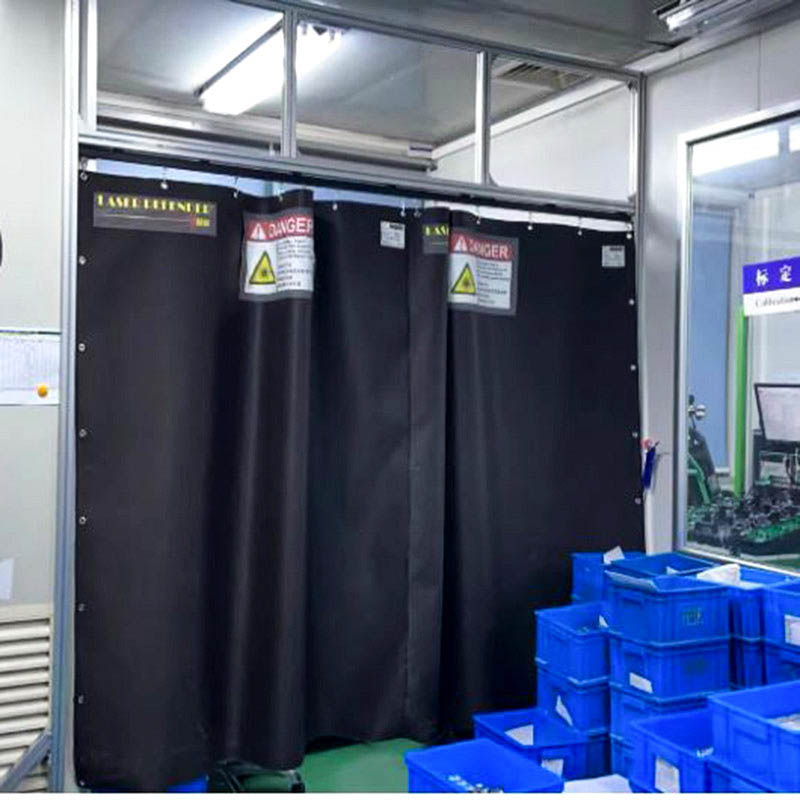 Laser Blocking Curtains Class 4 Laser Safety Curtain Protection For Laser Welding Cleaning Cutting Scenario
